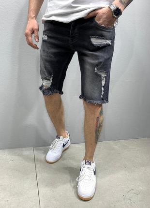 Шорти джинсові чорні