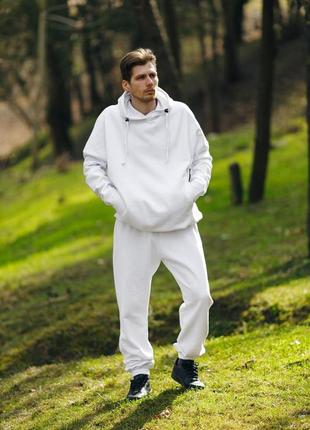 Костюм теплий чоловічий oversize білий