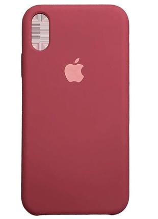 Чохол для iphone xr silicone case (rose red)