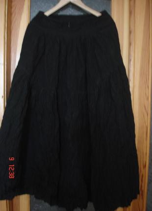 Юбка дизайнерская нарядная длинная черная от izabel de pedro2 фото