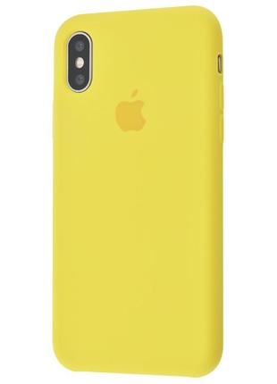 Чохол для iphone xs max silicone case (яскраво-жовтий)
