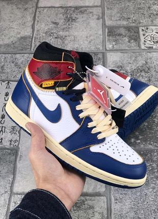 Кросівки nike air jordan 1 retro high og union los angeles aj1 un/la1 фото