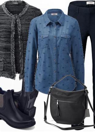 Якісна класична джинсова сорочка casual tchibo