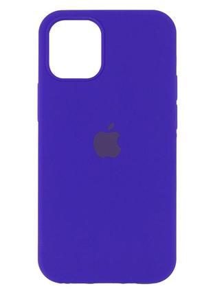 Чехол для iphone 12 pro max silicone case full cover (ультрафиолетовый)