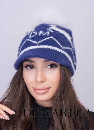 Жіноча шапка-кепка demari олені6 фото