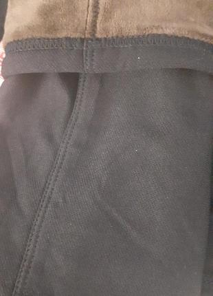 Теплі лосіни для вагітних на хутрі штани теплі бандаж на резинці4 фото