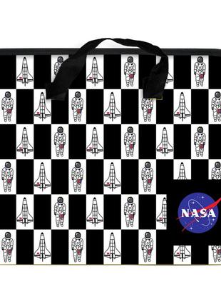 Папка-портфель на молнии kite nasa ns21-202, 1 отделение, a4