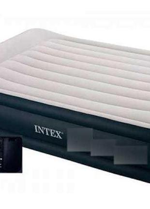 Надувне ліжко матрац двоспальне intex 203х152х42 см 64136, з вбудованим насосом, двомісна