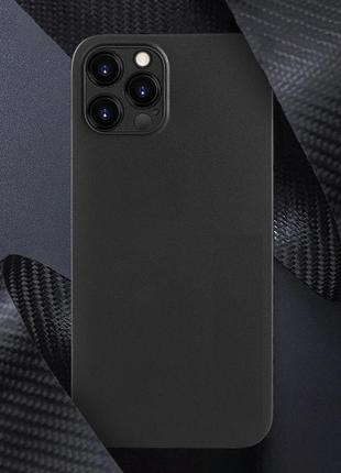 Ультра тонкий пластиковий чохол pp 0.2мм для айфон iphone 12 blue max чорний