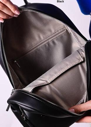 Женский рюкзак с экокожи черного цвета, качественный женский рюкзак экокожа
