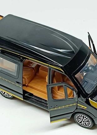 Модель автобуса synergy "mercedes-benz sprinter 2006 года" 1:24 черный dc24293-2