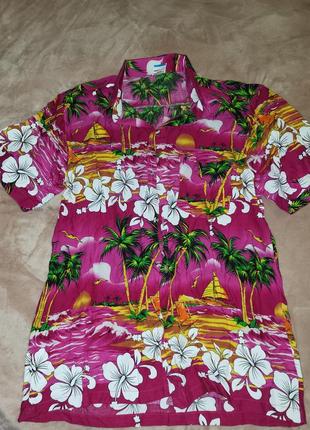 Гавайская рубашка р.l5 фото