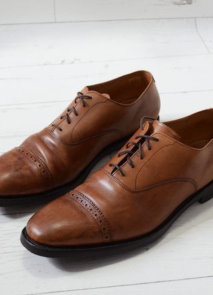 Floris van bommel luxury shoes туфли кожаные классические 320, 10 броги коричневого цвета