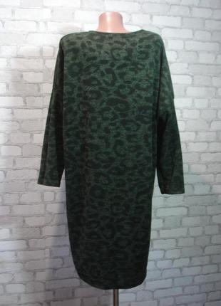 Леопардовое платье оверсайз с удлиненной спинкой  50- 52 р италия7 фото