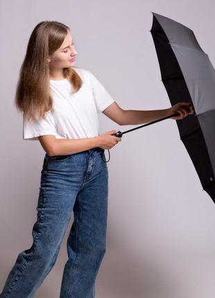 Зонтик премиум качества - автоматический, мужской укреплённый зонт с dp-220 деревянной ручкой
