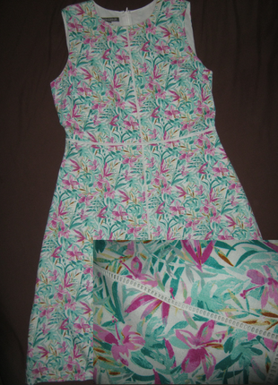 Натуральное платье сарафан летнее цветочный принт2 фото