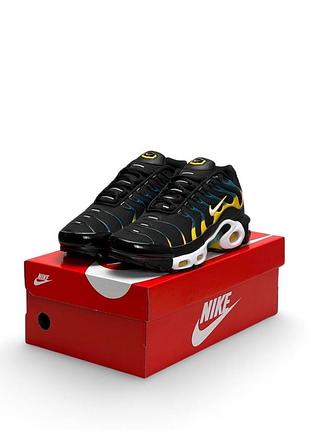 Мужские кроссовки nike air max plus black teal yellow#найк