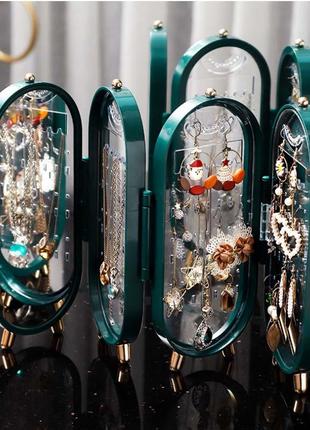 Футляр-органайзер для хранения ювелирных украшений jewelry storage box для бижутерии3 фото
