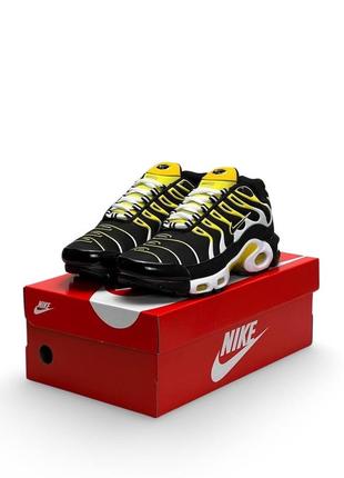 Мужские кроссовки nike air max plus black yellow white#найк