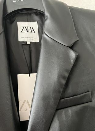 Пиджак кожаный zara _ новый6 фото