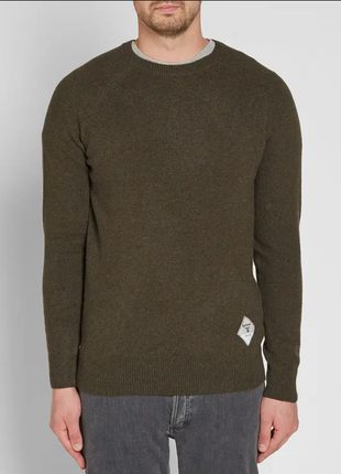 Barbour forest round crew neck pullover jumper 100% wool  оригінальна брендова шерстяна кофта