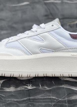 Женские кроссовки  new balance ct302 white cream brown
