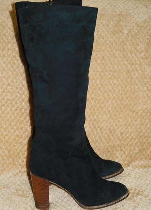 Зимові замшеві чоботи на підборах carlo pazolini. італія. розмір 39.1 фото