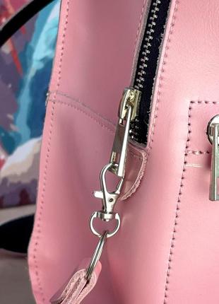 Рюкзак женский кожаный ember, рюкзак женский, розовый рюкзак кожа3 фото