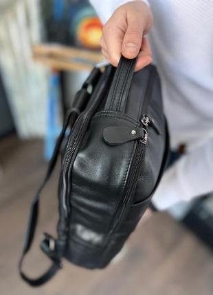 Premium рюкзак roden, рюкзак черный, черный рюкзак кожаный3 фото