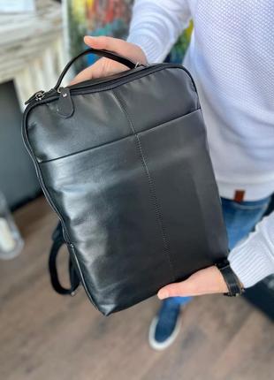 Premium рюкзак roden, рюкзак черный, черный рюкзак кожаный5 фото