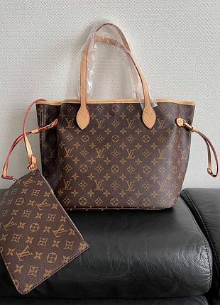 Жіноча сумка louis vuitton neverfull преміум якість