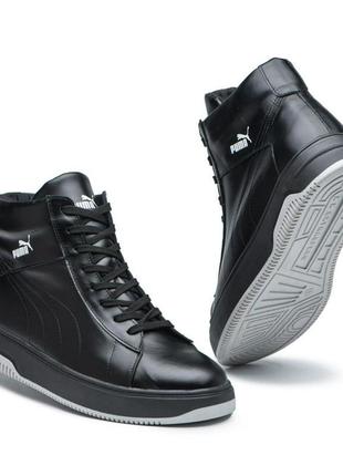 Зимові черевики puma, чоловічі шкіряні кросівки, мужские зимние ботинки/кроссовки...