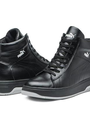 Зимові черевики puma, чоловічі шкіряні кросівки, мужские зимние ботинки/кроссовки...