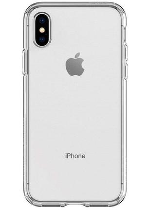 Прозрачный силиконовый чехол на iphone x / xs / чехол-накладка на айфон x / xс2 фото