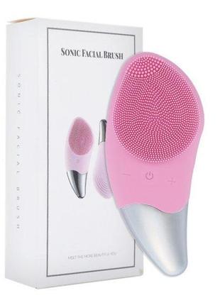 Электрическая силиконовая щетка-массажер для лица sonic facial brush2 фото
