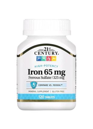 21 century железо 65 мг - 120 таблеток2 фото