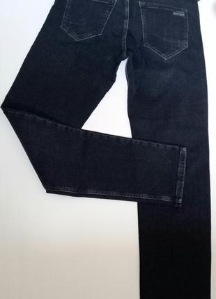 Плотные мужские брендовые джинсы с поясом5 фото
