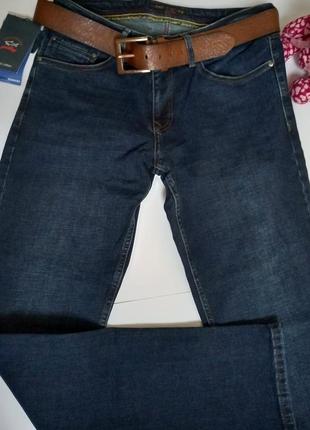 Плотные мужские брендовые джинсы с поясом2 фото