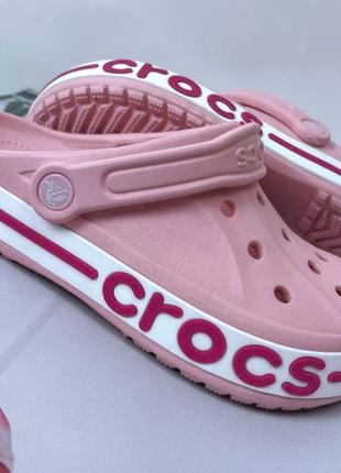 Женские кроксы сабо crocs bayaband pearl розовые хит продаж1 фото