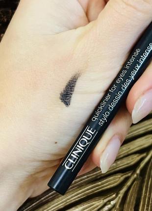 Оригінал олівець для очей чорний clinique quickliner for eyes intense 01 intense black3 фото