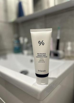 Кремова пінка для вмивання з пробіотиками dr. ceuracle pro balance creamy cleansing foam, 150 мл