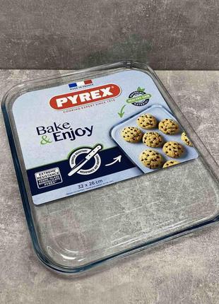 Деко для запікання скляне прямокутне 32*26*2 см pyrex b&amp;e 291b0000/7616