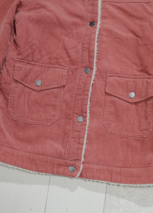 Next шерпа свободветовая куртка женская xs розовая бомбер джинсовка утепленная на овчине3 фото