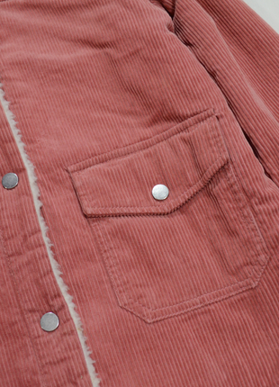 Next шерпа свободветовая куртка женская xs розовая бомбер джинсовка утепленная на овчине5 фото