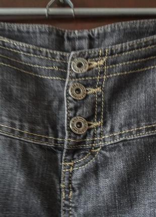 Прикольные джинсовые бриджи с низкой слонкой, blend she, р. м3 фото
