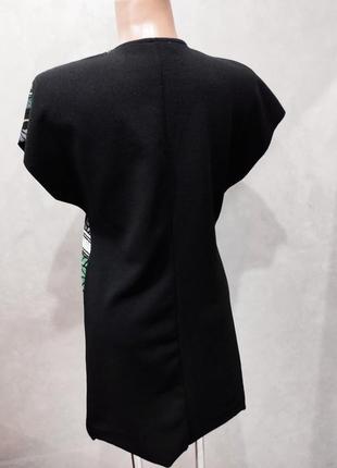Отличное комбинированное платье в принт успешного испанского бренда zara.5 фото