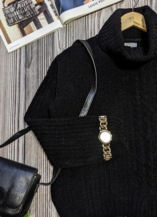 Черный шениловый свитер с воротником primark #24532 фото