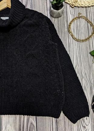 Черный шениловый свитер с воротником primark #24533 фото
