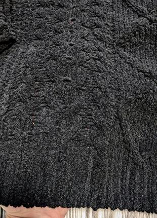 Черный шениловый свитер с воротником primark #24534 фото