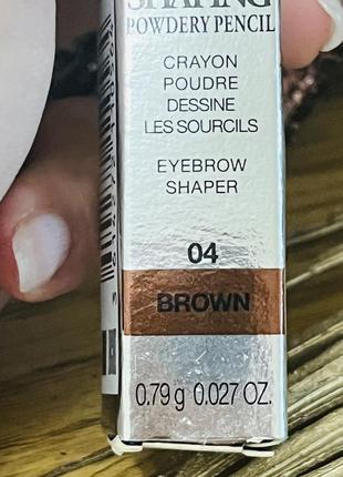 Оригінал lancome brow shaping powdery pencil олівець для брів 04 brown4 фото